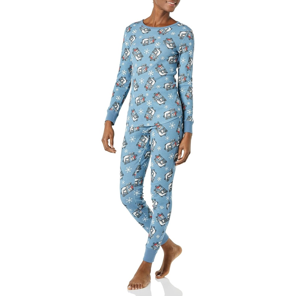 image:imageAmazon Essentials Disney Marvel Star Wars Womens SnugFit Cotton Pajama SetNightmare Santa Jack