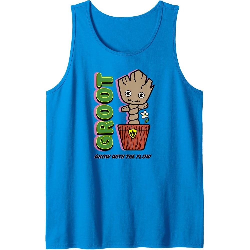 image:imageAmazon Essentials Guardians of the Galaxy Groot Grow With The Flow Tank TopSapphire Blue