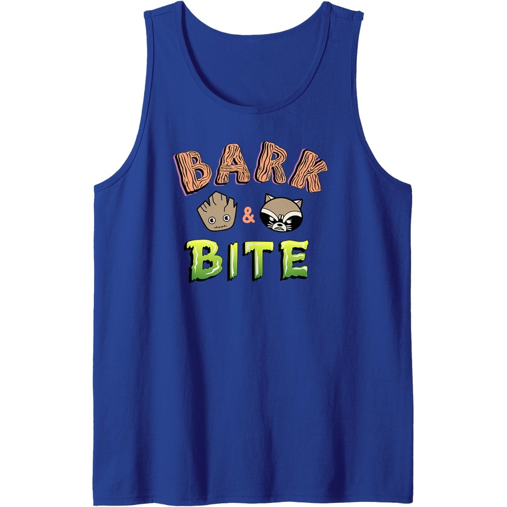 image:imageAmazon Essentials Guardians of the Galaxy Groot and Rocket Bark and Bite Tank TopRoyal Blue
