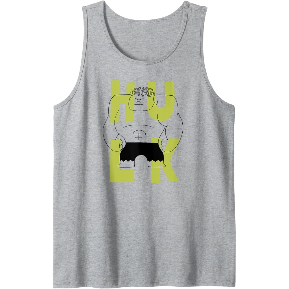 image:imageAmazon Essentials Marvel Avengers Cartoon Hulk Drawing Tank TopHeather Grey