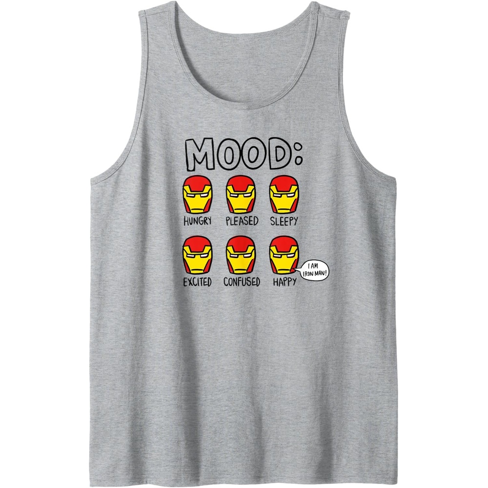 image:imageAmazon Essentials Marvel Avengers Moods of Iron Man Tank TopHeather Grey