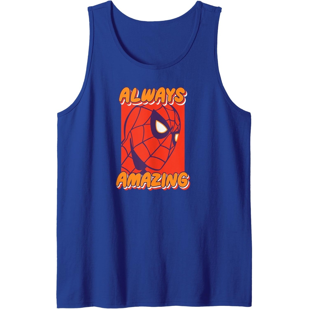 image:imageAmazon Essentials Marvel SpiderMan Always Amazing Boxed Portrait Tank TopRoyal Blue