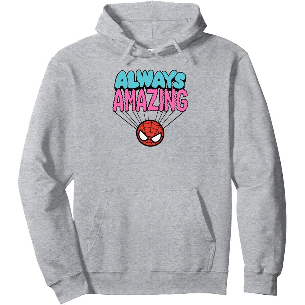image:imageAmazon Essentials Marvel SpiderMan Doodle Always Amazing Pullover HoodieHeather Grey