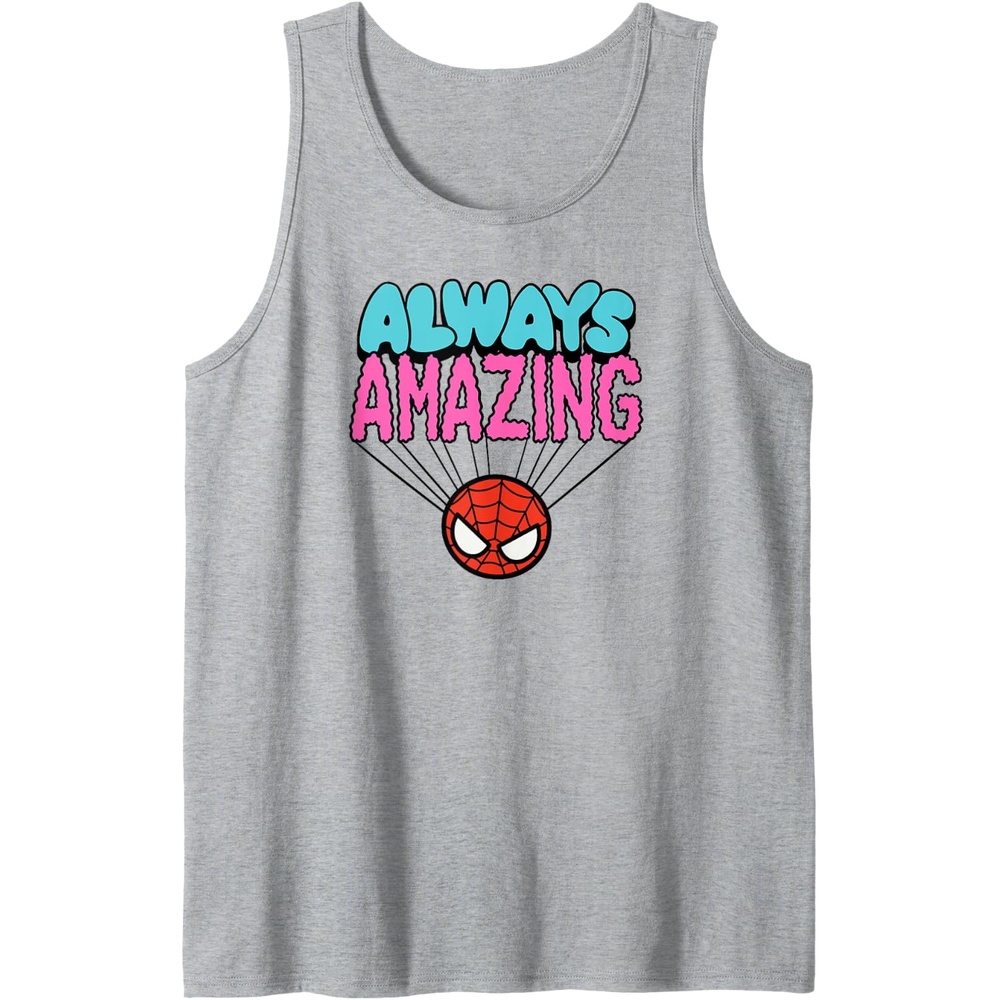 image:imageAmazon Essentials Marvel SpiderMan Doodle Always Amazing Tank TopHeather Grey