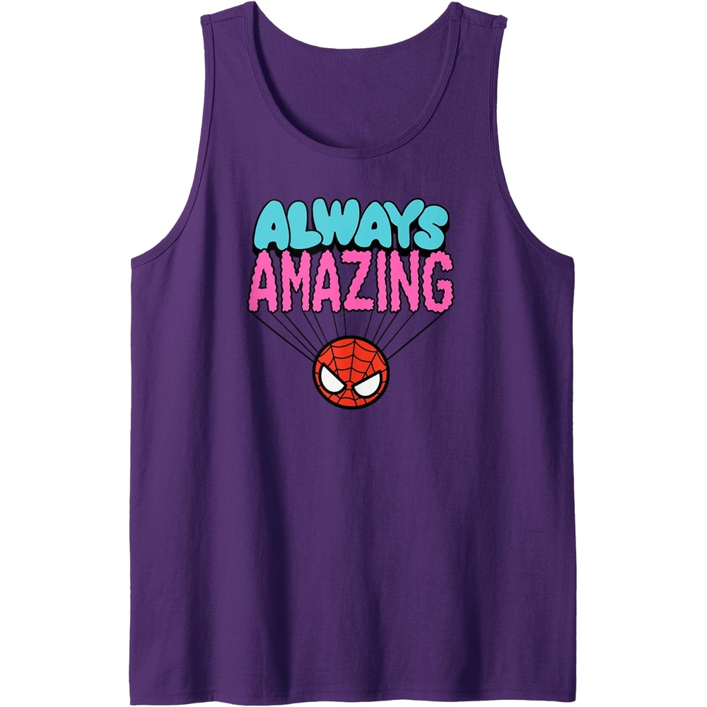image:imageAmazon Essentials Marvel SpiderMan Doodle Always Amazing Tank TopPurple