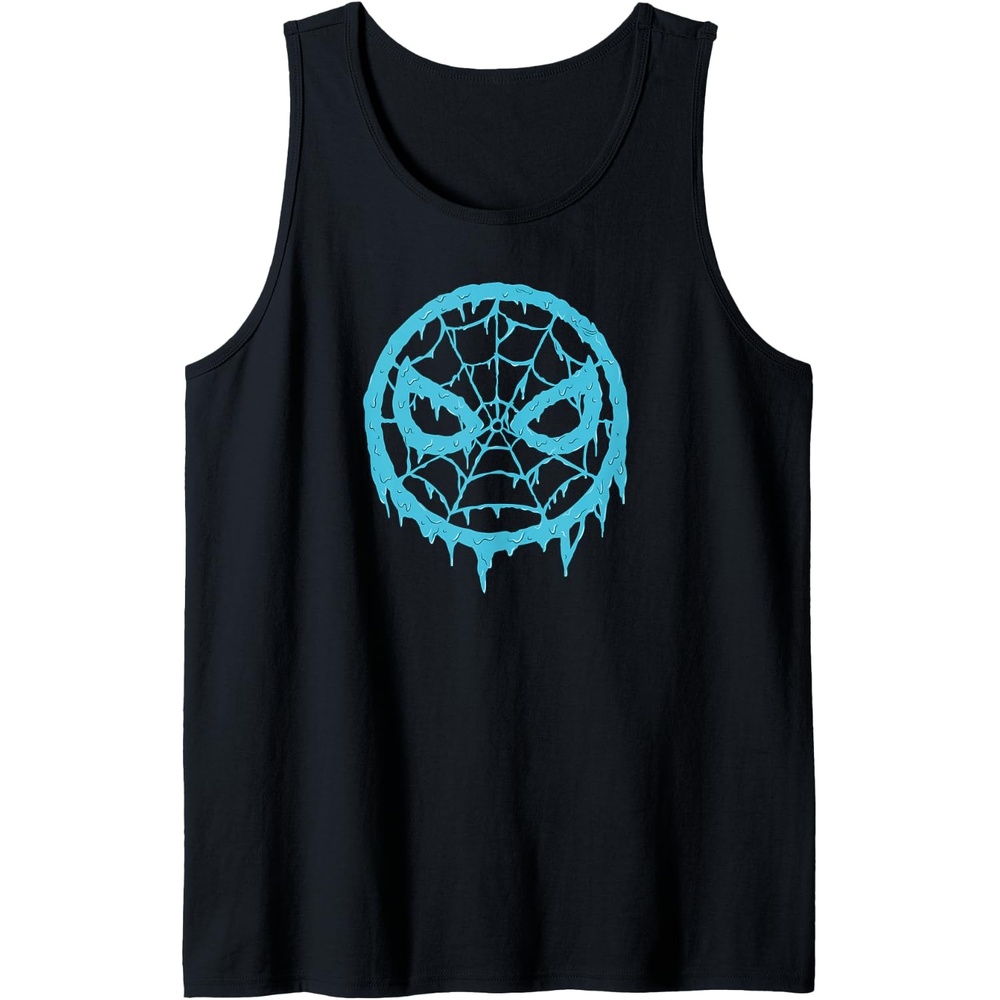 image:imageAmazon Essentials Marvel SpiderMan Dripping Blue Face Logo Tank TopBlack