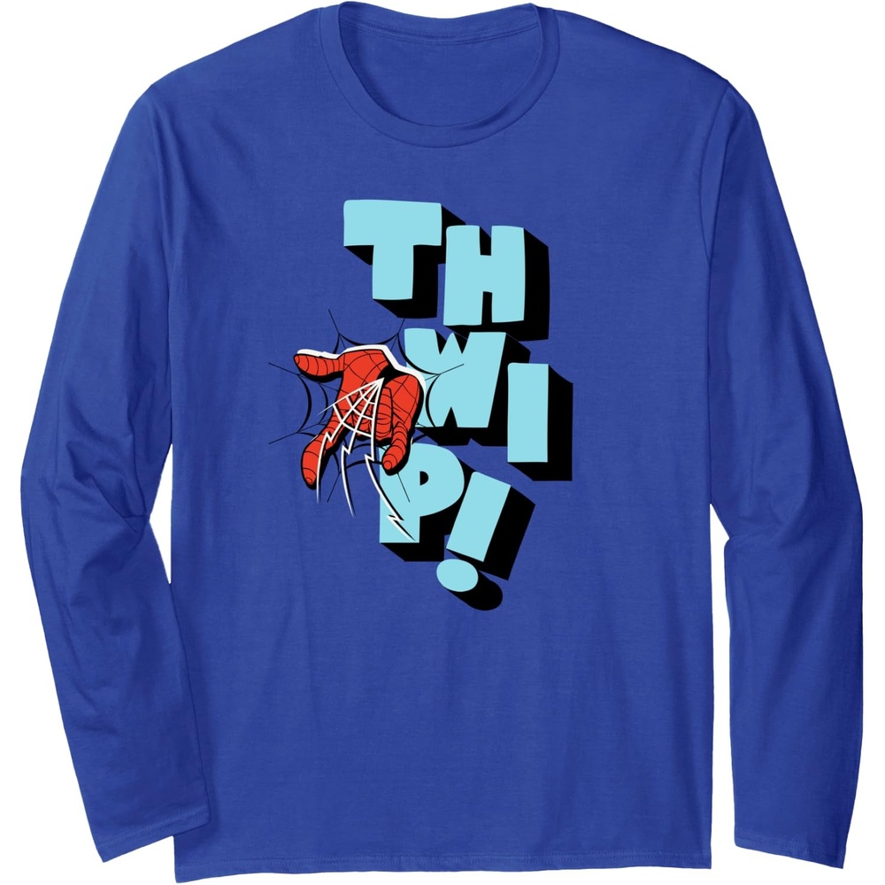 image:imageAmazon Essentials Marvel SpiderMan Hand Thwip WebSlinger Long Sleeve TShirtRoyal Blue
