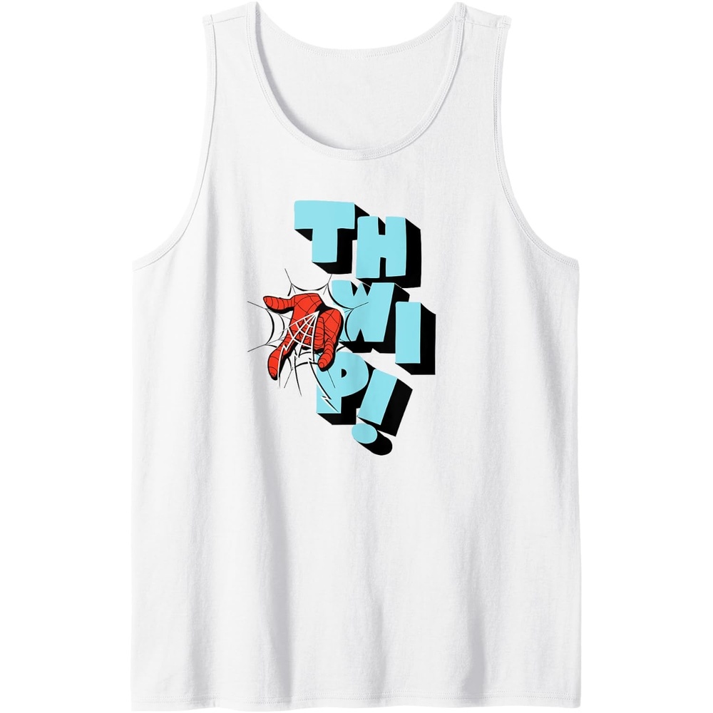 image:imageAmazon Essentials Marvel SpiderMan Hand Thwip WebSlinger Tank TopWhite