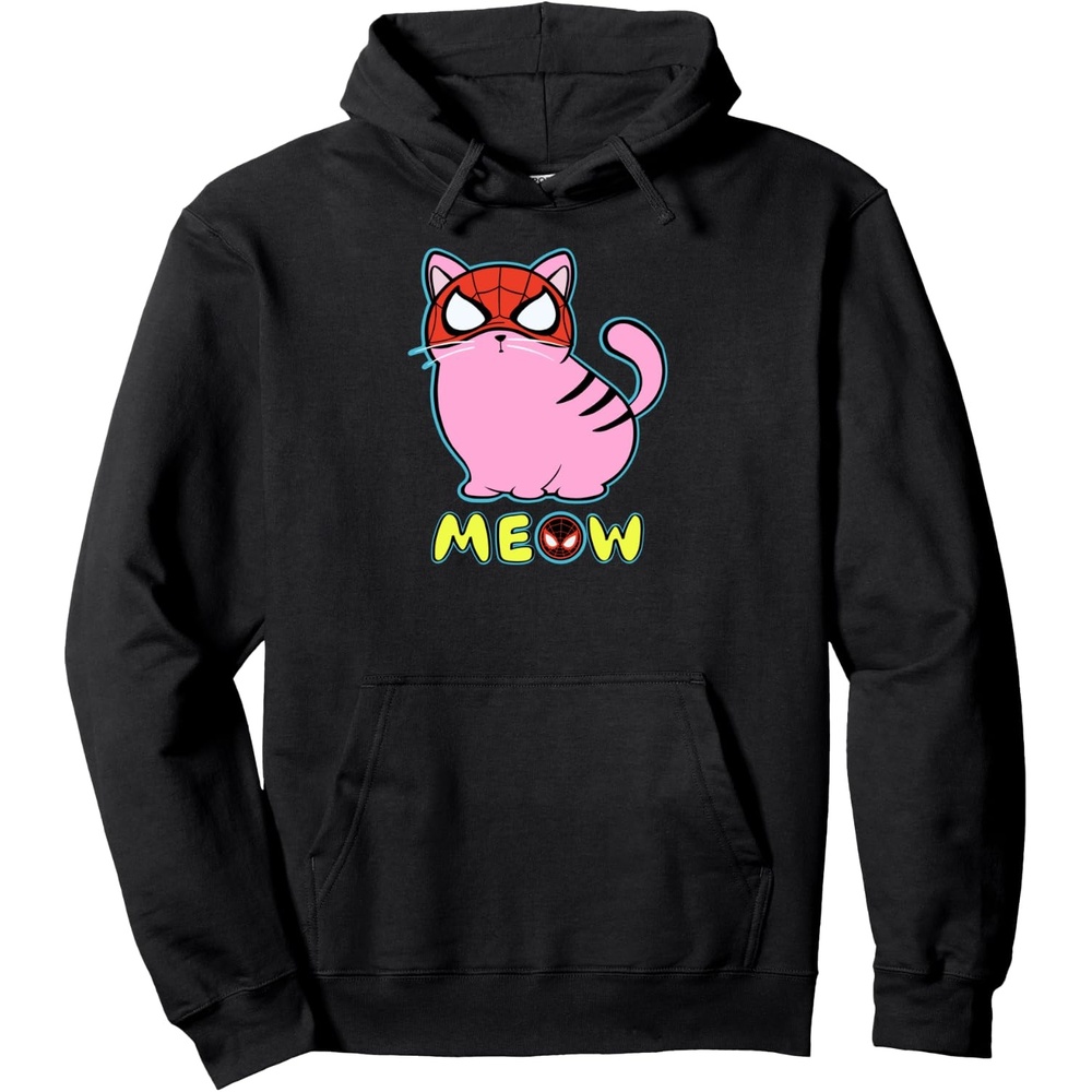 image:imageAmazon Essentials Marvel SpiderMan Miles Morales Cat with Mask Meow Pullover HoodieBlack