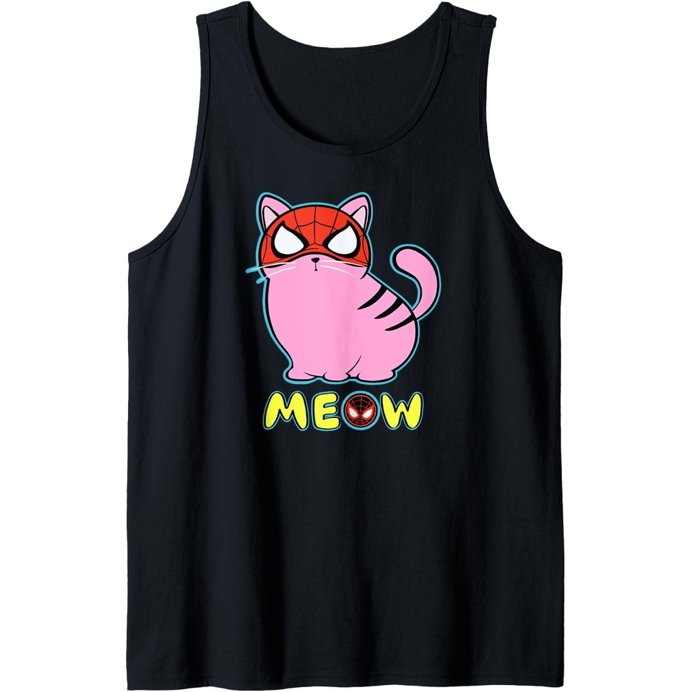 image:imageAmazon Essentials Marvel SpiderMan Miles Morales Cat with Mask Meow Tank TopBlack