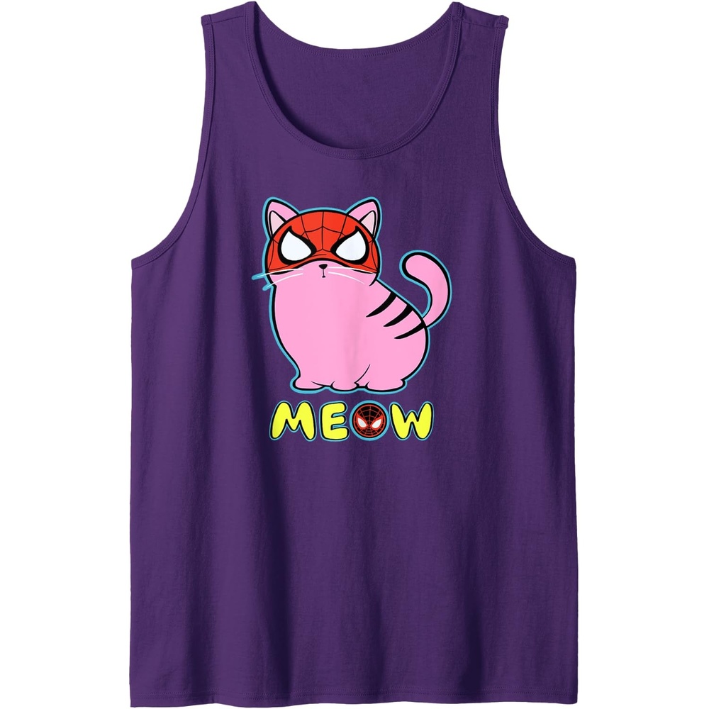 image:imageAmazon Essentials Marvel SpiderMan Miles Morales Cat with Mask Meow Tank TopPurple