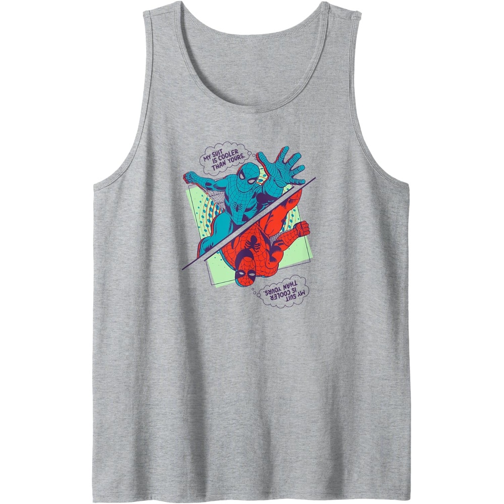 image:imageAmazon Essentials Marvel SpiderMan My Suit Is Cooler Than Yours Tank TopHeather Grey