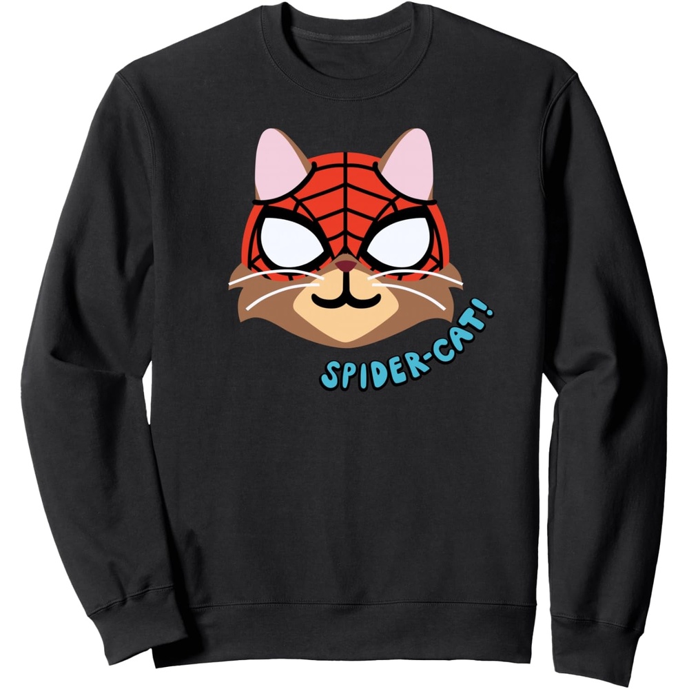 image:imageAmazon Essentials Marvel SpiderMan SpiderCat Portrait SweatshirtBlack