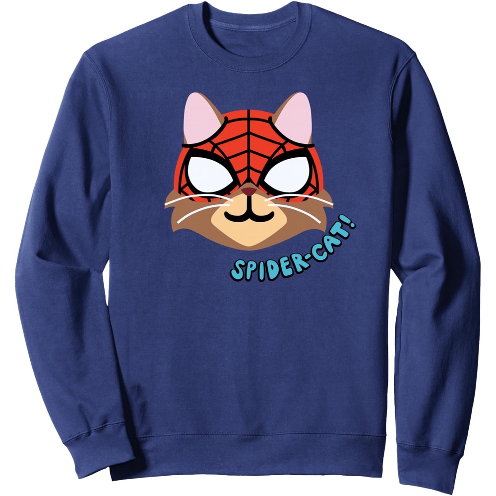 image:imageAmazon Essentials Marvel SpiderMan SpiderCat Portrait SweatshirtNavy Blue