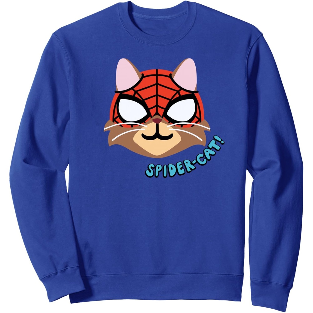 image:imageAmazon Essentials Marvel SpiderMan SpiderCat Portrait SweatshirtRoyal Blue