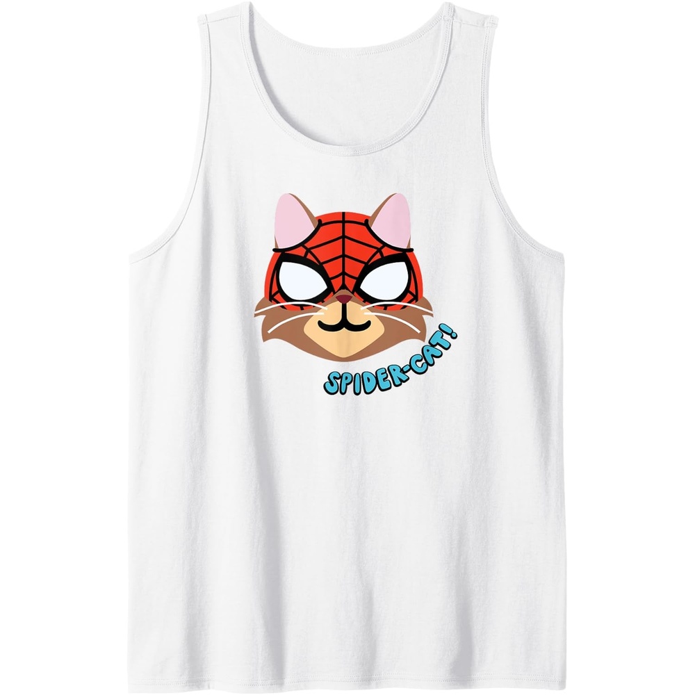 image:imageAmazon Essentials Marvel SpiderMan SpiderCat Portrait Tank TopWhite