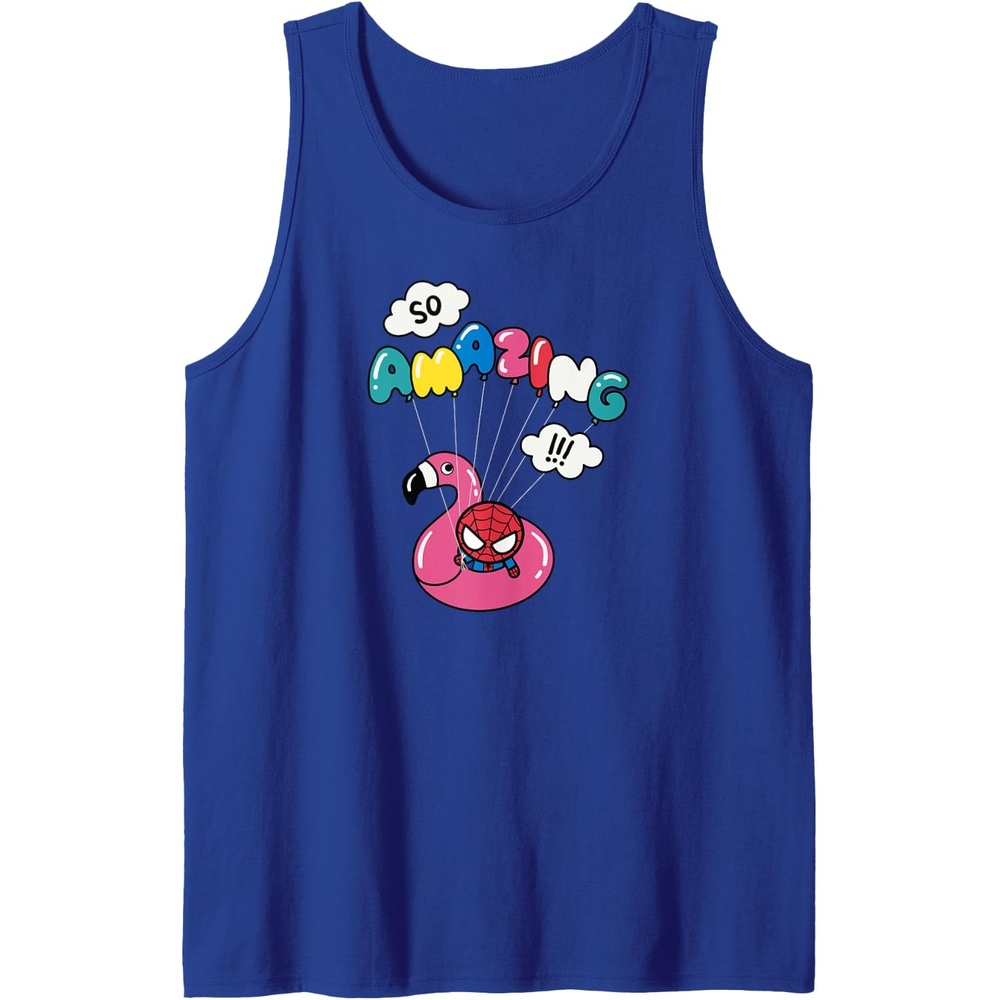 image:imageAmazon Essentials Marvel SpiderMan in a Pool Floatie So Amazing Tank TopRoyal Blue