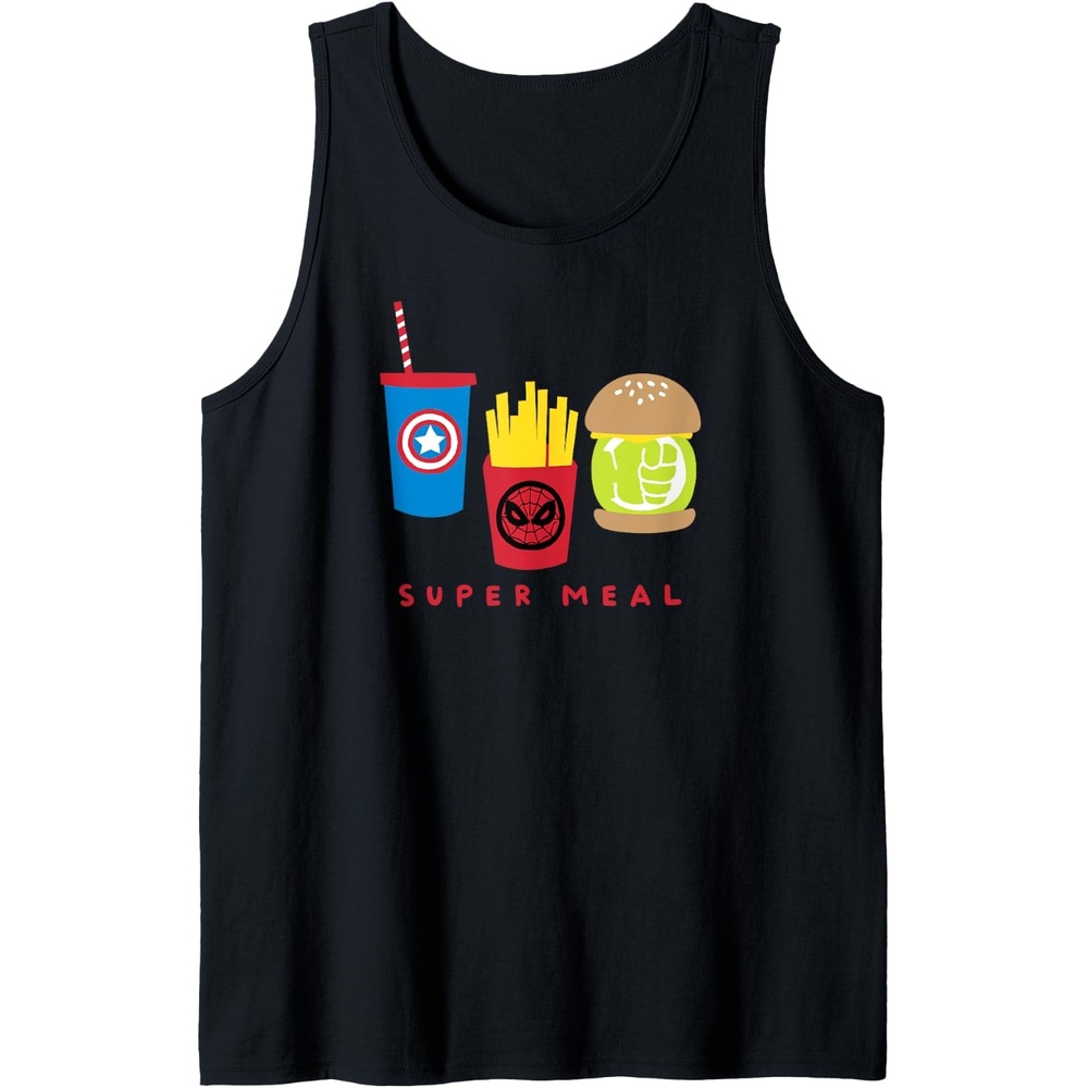 image:imageAmazon Essentials Marvel Super Heroes Super Meal Burger and Fries Tank TopBlack