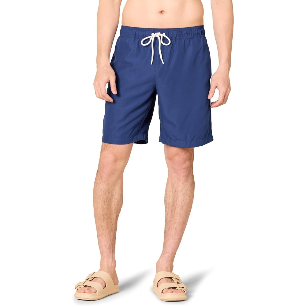 image:imageAmazon Essentials Mens Mens 9 QuickDry Lightweight Breathable Swim Trunk with Mesh LinerNavy