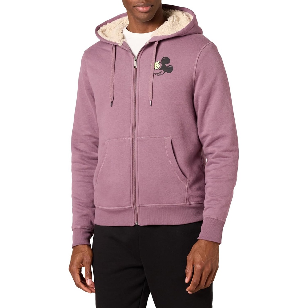 image:imageAmazon Essentials Mens SherpaLined Hooded Sweatshirt FullZip Hoodie with DrawstringShy Mickey