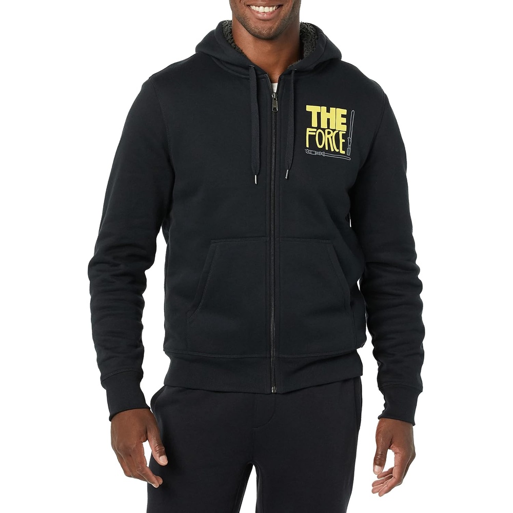 image:imageAmazon Essentials Mens SherpaLined Hooded Sweatshirt FullZip Hoodie with DrawstringStar Wars the Force