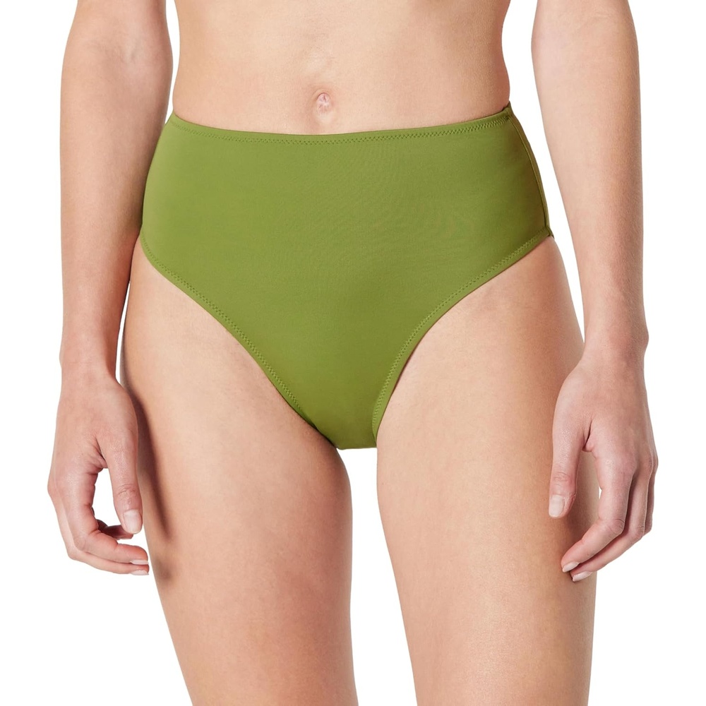 image:imageAmazon Essentials Womens High Waist High Leg Bikini BottomOlive
