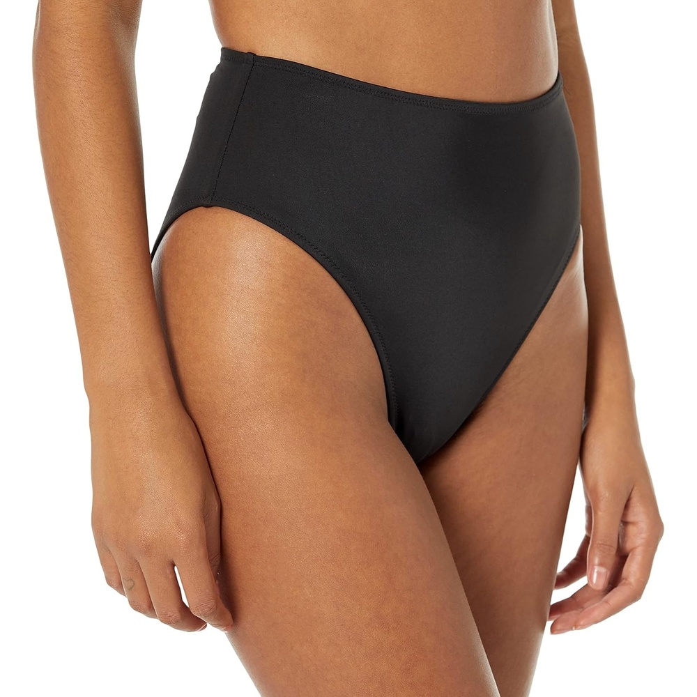 image:imageAmazon Essentials Womens High Waist High Leg Bikini BottomWashed Black