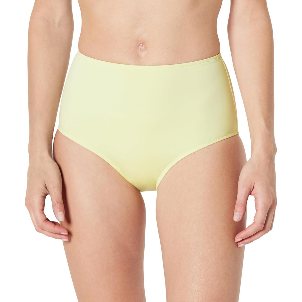 image:imageAmazon Essentials Womens High Waist Swim Bottom Available in Plus SizeLight Yellow