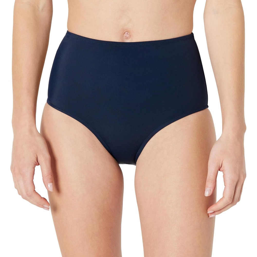 image:imageAmazon Essentials Womens High Waist Swim Bottom Available in Plus SizeNavy