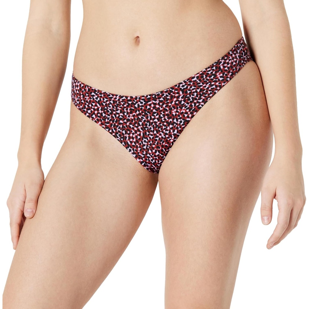 image:imageAmazon Essentials Womens HighRise HighLeg Swim Bikini BottomBrick Red Lilac Leopard