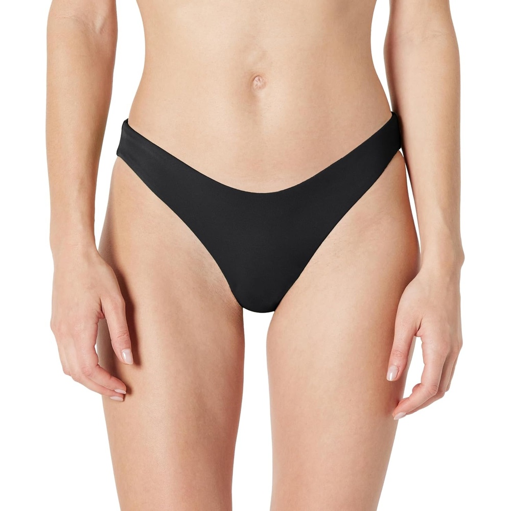 image:imageAmazon Essentials Womens HighRise HighLeg Swim Bikini BottomWashed Black