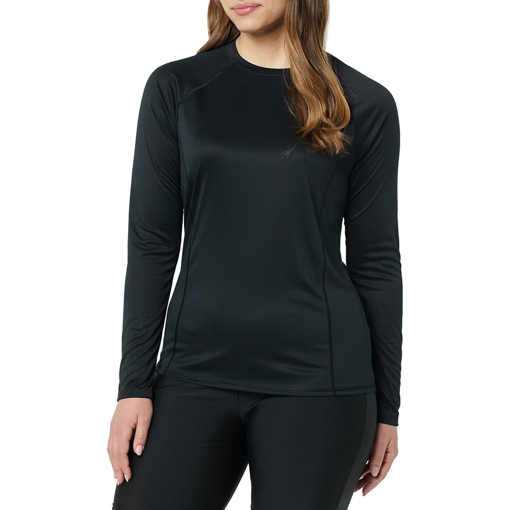 image:imageAmazon Essentials Womens Long Sleeve Rash GuardWashed Black