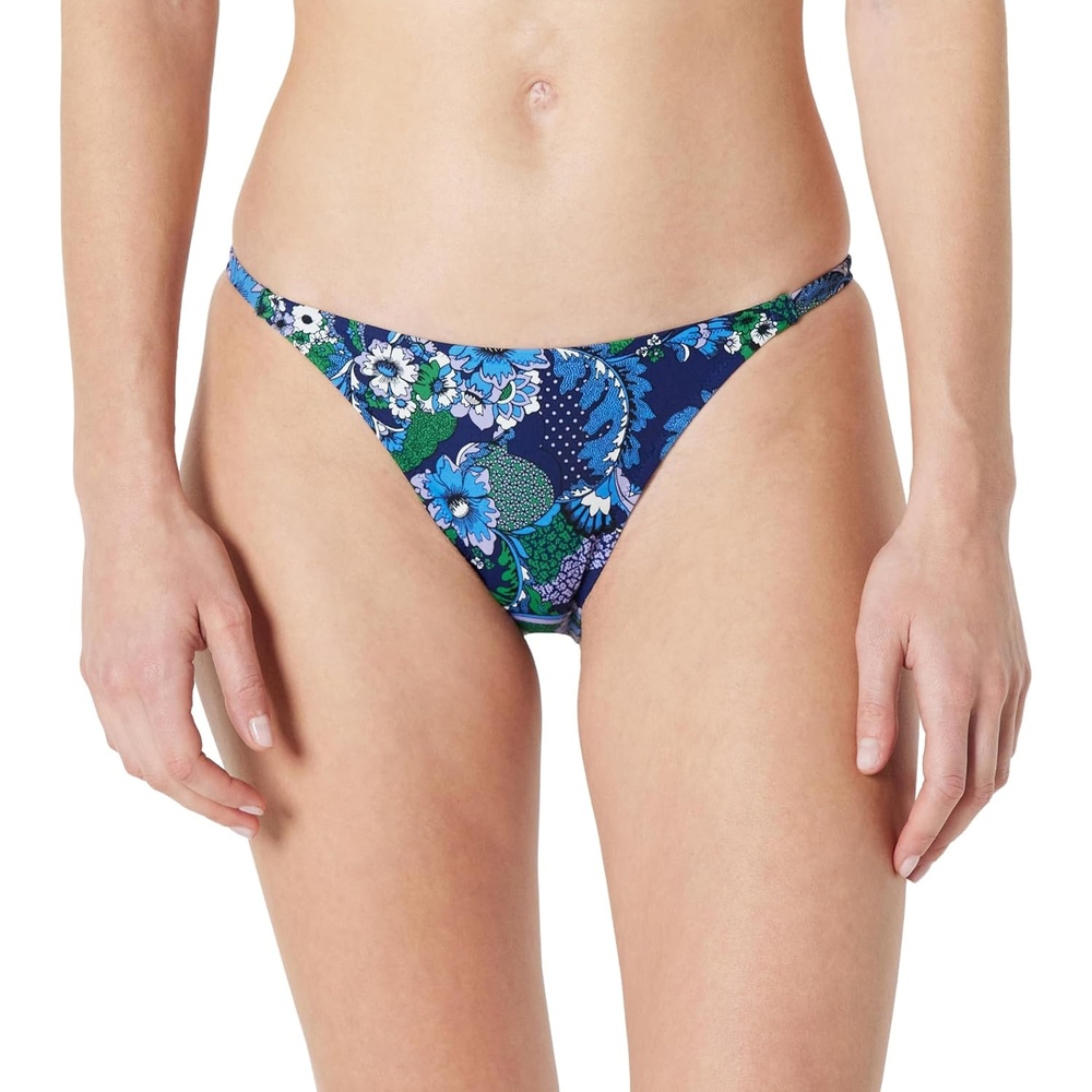 image:imageAmazon Essentials Womens Low Rise Notie String Swim Bikini BottomDeep Blue Paisley