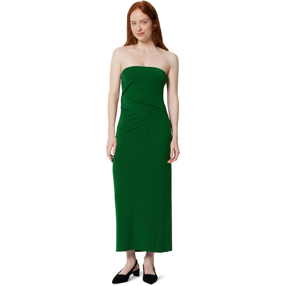 image:imageAmazon Essentials Womens SlimFit Matte Jersey Strapless Maxi DressGreen