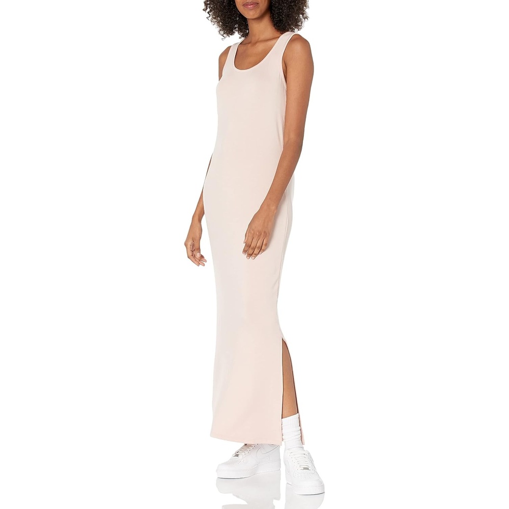 image:imageAmazon Essentials Womens Supersoft Terry Racerback Maxi Dress Previously Daily RitualPink