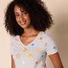 Amazon Essentials Disney | Marvel | Star Wars | Princess Women’s Classic-Fit Short-Sleeve V-Neck T-Shirt, Multipacks(Disney Alice)