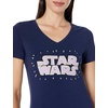 Amazon Essentials Disney | Marvel | Star Wars | Princess Women’s Classic-Fit Short-Sleeve V-Neck T-Shirt, Multipacks(Star Wars Logo)
