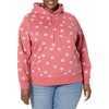 Amazon Essentials Disney | Marvel | Star Wars | Princess Women’s Fleece Hooded Pullover Sweatshirts (Available in Plus Size)(Pink Star Wars Rebel)