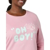 Amazon Essentials Disney | Marvel | Star Wars | Princess Women’s Long Sleeve Fleece Crew Sweatshirts(Mickey Oh Boy)