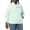 Amazon Essentials Disney | Marvel | Star Wars | Princess Women’s Long Sleeve Polar Fleece Full-Zip Mock Outerwear Jacket(Marvel Comic Logo)