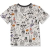 Amazon Essentials Disney | Marvel | Star Wars Boys and Toddlers’ Short-Sleeve V-Neck Cotton Jersey T-Shirts, Pack of 4(4-pack Nightmare Doodle)