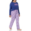 Amazon Essentials Disney | Marvel | Star Wars Women’s Flannel Pajama Sleep Sets, PJs Pants Nightwear(Star Wars Logo Leia – Womens)