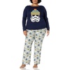 Amazon Essentials Disney | Marvel | Star Wars Women’s Flannel Pajama Sleep Sets, PJs Pants Nightwear(Star Wars Winter – Womens)