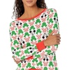 Amazon Essentials Disney | Marvel | Star Wars Women’s Snug-Fit Cotton Pajama Set(2-piece Mickey Holiday)