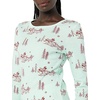 Amazon Essentials Disney | Marvel | Star Wars Women’s Snug-Fit Cotton Pajama Set(Mickey Winter)