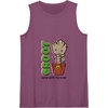 Amazon Essentials Guardians of the Galaxy Groot Grow With The Flow Tank Top(Purple)