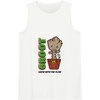 Amazon Essentials Guardians of the Galaxy Groot Grow With The Flow Tank Top(White)