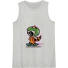 Amazon Essentials Guardians of the Galaxy Skateboarding Rocket Tank Top(Heather Grey)