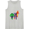 Amazon Essentials Marvel Avengers Flat and Stylized Heroes Tank Top(Heather Grey)