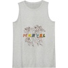Amazon Essentials Marvel Avengers Hand-Drawn Multi Hero Collage Tank Top(Heather Grey)